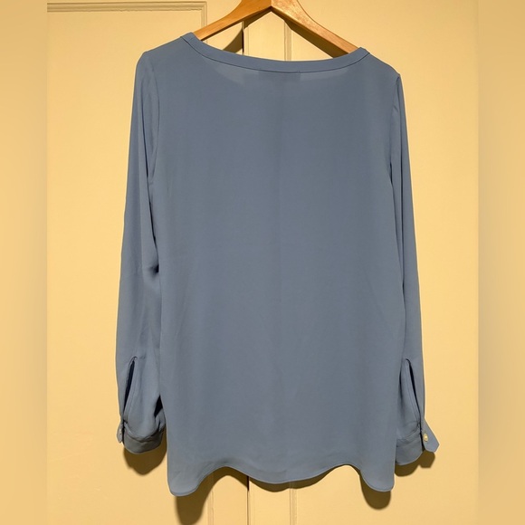 Loft Baby Blue Long Sleeve Blouse - Picture 2 of 3